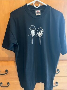 House of Blues Men’s Black Graphic Blues Brothers Illustration Large